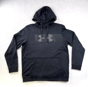 Under Armor Hoodie Mens L Black Loose Cold Gear Logo - Picture 1 of 7