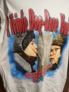 Mens A Christmas Story I Triple Dog Dare You Shirt Medium NEW FREE Shipping - Picture 1 of 2