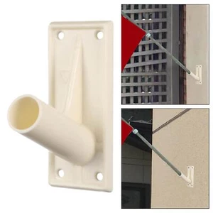 Flag Pole Holder Wall Mount Lawn Ornament Flag Display Yard Mounting Bracket - Picture 1 of 5