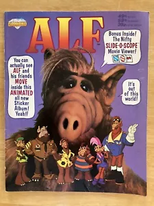 1987 Diamond Alf Stickeralbum plus 4 Alf Topps Trading Cards - Bild 1 von 7