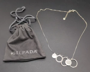 Silpada Sterling Silber .925 Vintage 5 Kreise cleverste Halskette N2911 mit Tasche - Bild 1 von 4