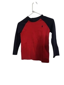 Polo Ralph Lauren ragazzo manica lunga raglan baseball maglietta nuova senza etichette taglia 6 - Foto 1 di 4