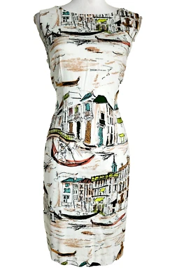 Chetta B Vanice Italy Sleeveless Women's Sheath Dress Size 12 - Image 1 of 4