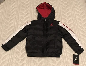 Air Jordan Puffer Jacket Coat Boys 4 96-104cm 3-4yrs Black NWT - Picture 1 of 5