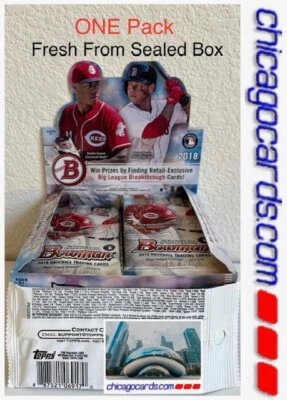 2018 Bowman Baseball Pack Look4 Shohei Ohtani Juan Soto Ronald Acuna Gold AUTO - Image 1 of 4