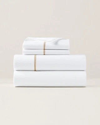 Ralph Lauren Palmer Percal Gamuza Pulida Doble Hoja Plana Nueva $115 Foto 1 de 4