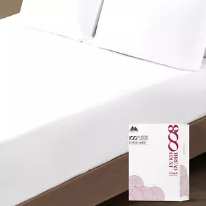 100% Egyptian Cotton Queen Fitted Sheet Only - 800 Thread Count 16" Deep Pocket - Picture 1 of 8