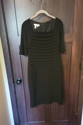 VETEMENTS Abito donna London Times in jersey elasticizzato maglia matita nero us intime ottimeioni condiz t 8edium