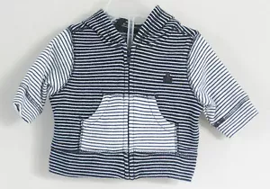 Chaqueta con Capucha BabyGAP Talla 0-3 Meses Niños Negro Blanco Rayas Oso - Imagen 1 de 2
