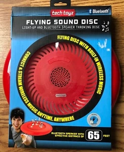 Flying Sound Disc - Light-Up and Bluetooth Speaker Throwing Disc Red Frisbee - Picture 1 of 2