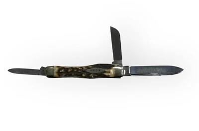 NKCA 1980 接吻起重机 Robt Klass Stag Stockman 口袋刀 — 第 1/4 张图片