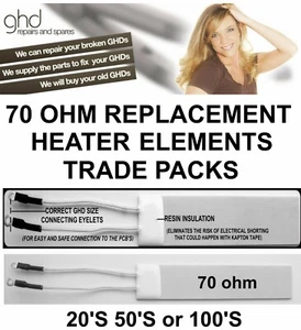 GHD kompatible 70 Ohm Heizungen Handelspackungen 20, 50er und 100er Gratis Wärmeleitpaste - Bild 1 von 8