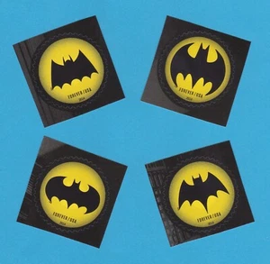 2014 BATMAN STAMP BAT SIGNALS 4 FOREVER STAMPS GOTHAM CITY COMIC BOOK HERO MNH - Picture 1 of 1