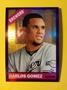 Carlos Gomez (SP) PURPLE REFRACTOR #THC-482 BREWERS * 2015 TOPPS HERITAGE MLB - Bild 1 von 3