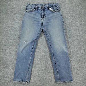 GAP Jeans Herren Gr. 34 blau gerades Bein Denim dunkle Waschung Taschen Zip Fly Erwachsene - Bild 1 von 15