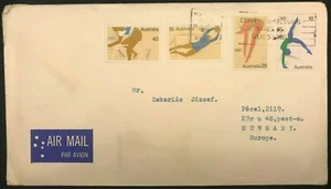 1976 sobre dirigido por correo aéreo de Australia conjunto de 4 a Hungría, GC - Imagen 1 de 1