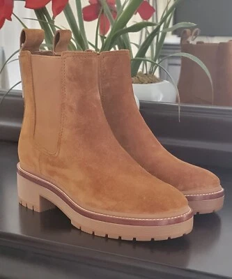 Tory Burch LUG 50MM BOTÍN GAMUZA/GORE Botín Tostado EE. UU. 6  Foto 1 de 4