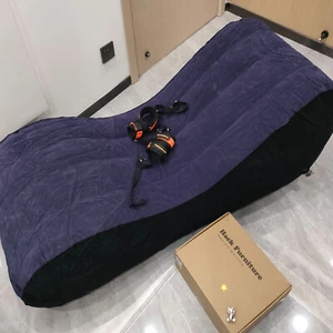 Sofá cama inflable portátil SM posición de amor ahorro de mano de obra sentado cuña esposo - Imagen 1 de 23