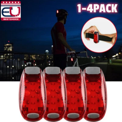 LED Night Safety Light Strobe Waterproof Clip On Cycling Running Warning Lamp - Image 1 of 4