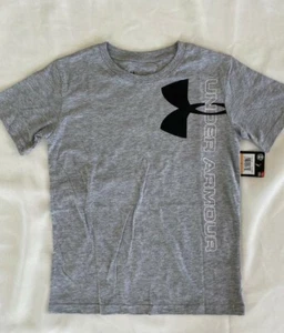 Under Armour Boys Athletic T Shirt Heat Gear Gray Size 6 7 - Picture 1 of 2