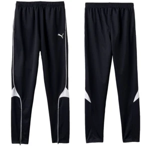 Puma Boys Athletic Soccer Pants Size: L (14-16) Black/White New - Picture 1 of 11