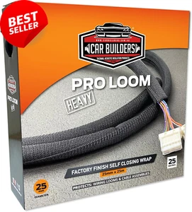 Heavy Pro Loom Cable Wrap 25mm Diameter x 25m Wiring Loom Protection Sleeve - Picture 1 of 12