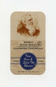 #TN27601 ALEXANDER CARTWRIGHT  Hall of Fame Baseball Game Card