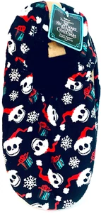 Disney Tim Burton's Nightmare Before Christmas M/L Fuzzy Babba Slipper Socks - Foto 1 di 1
