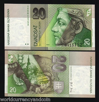 ESLOVAQUIA 20 CORONAS P-20 2006 X 100 Piezas Lote PAQUETE EURO SIN CIRCULAR BILLETE DE BANCO Foto 1 de 4