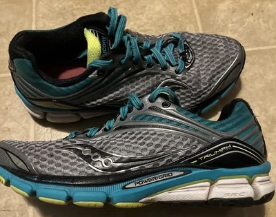 Zapatos para correr Saucony Triumph Power Grid para mujer 7,5 plata verde Isofit Foto 1 de 4