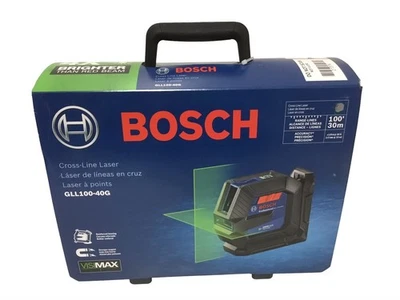 NEW BOSCH GLL100-40G 100' GREEN SELF-LEVELING CROSS-LINE LASER LEVEL (EPJ031613) - Image 1 of 4