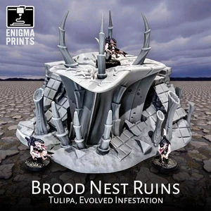 Brood Nest Ruins - 28mm 3d Printed Xenos Hive Wargaming Terrain | Tulipa - Picture 1 of 7