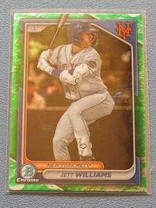 2024 Bowman #BCP-54 Jett Williams Chrome Lunar Glow Refractor prospect card Mets - Picture 1 of 2