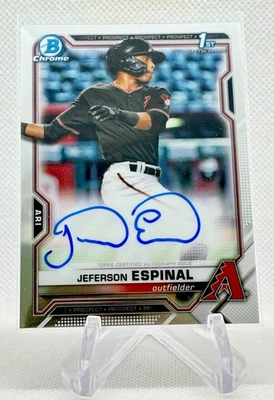 2021 Bowman Jeferson Espinal 1st Bowman Chrome Prospect Auto #CPA-JE - Image 1 of 2