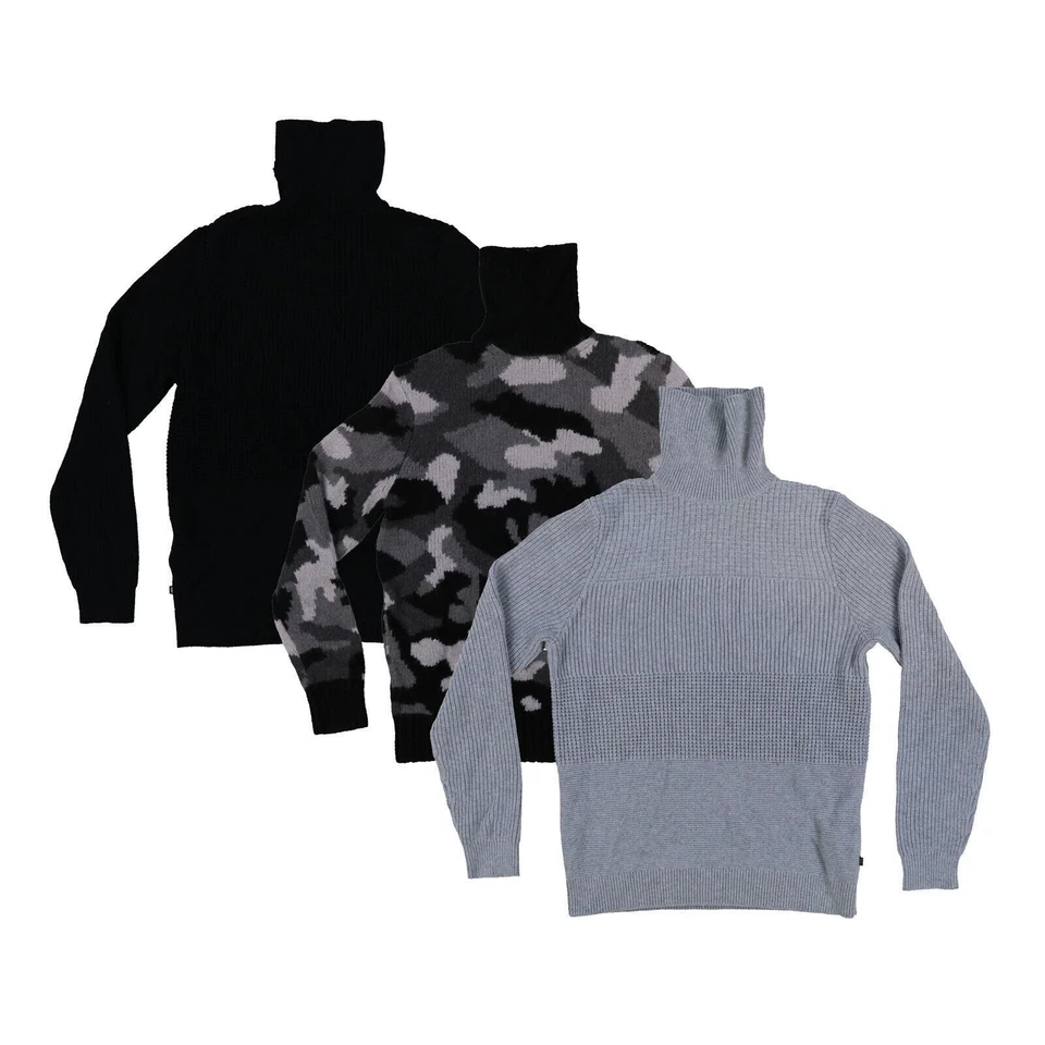 Suéter Michael Kors Para Hombres Tejido con Cable Cuello Alto Pullover Prendas Exteriores Peso Pesado Foto 1 de 1