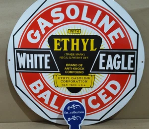White Eagle Gasoline porcelain Enamel Sign 30 x 30 Inches 1 Sided - Picture 1 of 9