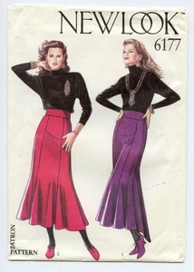 New Look 6177 Fit And Flare High Low Skirt Waist 24-32 Uncut 1990s - Picture 1 of 3
