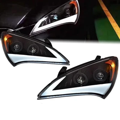 Headlight For Genesis Coupe LED 2009-2012 Sequential DRL Signal Projector Lens Foto 1 de 4