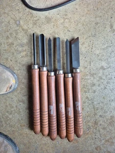 Set 6 Craftsman Wood Turning Lathe Knives Chisels Woodworking Tools - Picture 1 of 3