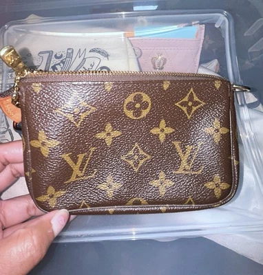 Louis Vuitton Pochette Accessoires Pouch Mini Brown Canvas/Leather - Image 1 of 4