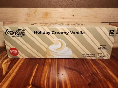 Coca Cola Holiday Creamy Vanilla Zero Sugar Soda Pop, 12 Pack of 12oz Cans - Image 1 of 2