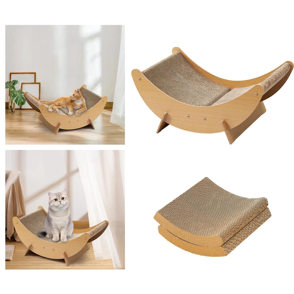 Cat Scratcher Cardboard Lounge Chair Grinding Claw Pet Sleeping Bed Indoor Cats - Image 1 of 1