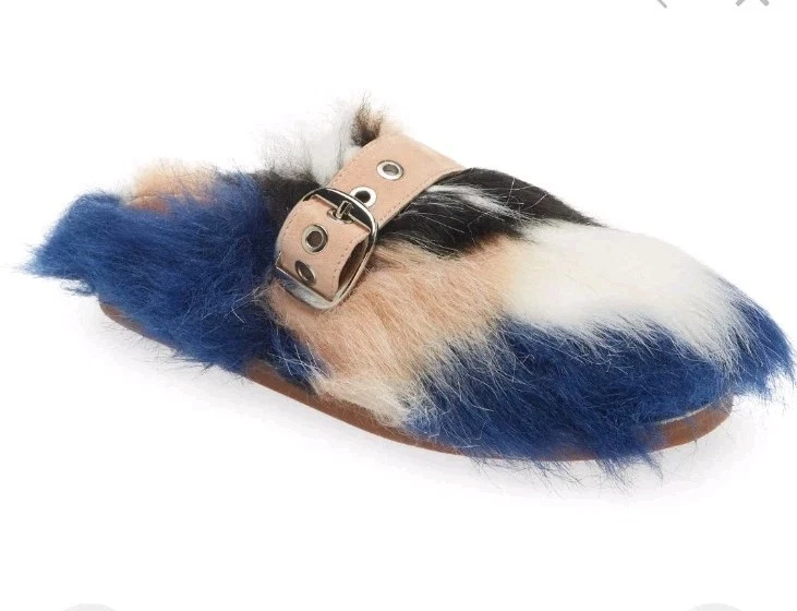 Combo Zapatilla Jeffrey Campbell Rlxathome Piel Sintética Mula Beige Azul Talla 5,5 Foto 1 de 1