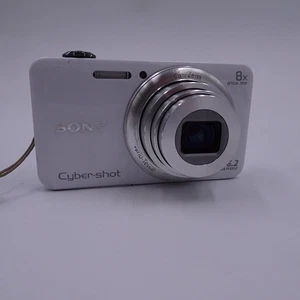 Sony CyberShot DSC WX80 Digitalkamera Weiss Digicam 16.2 MP Zustand gut  - Bild 1 von 5