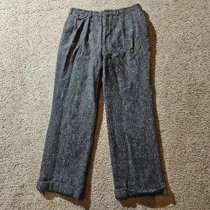 VTG Polo Ralph Lauren Pants Donegal Tweed Wool 34x31 Lined Review Pics - Picture 1 of 15
