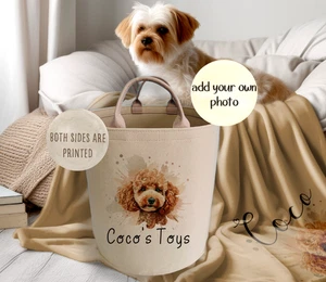 Personalised storage tube, dog pet toy basket, pet lovers item, blanket - Picture 1 of 3