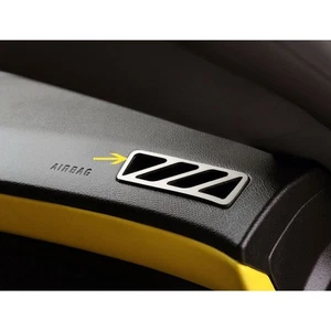 Upper Dash A/C Vent Trim 2p for 2010-2015 Chevy Camaro [Stainless Steel/Brushed] - Picture 1 of 6