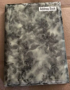 Vintage OTAGIRI Lacquerware Address Book Marble Pattern Japan Never Used - Picture 1 of 7