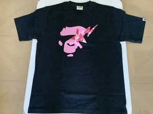 Authentic ape bape abc camo ape face sta tee t shirt black pink men’s L new - Picture 1 of 7