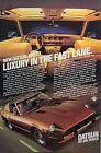 Datsun 280-ZX Sports Luxury Copper T-Bar Roof Nissan Motor Vintage Print Ad 1981